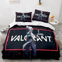 Game Valorant Neon Bedding Set For Bedroom Soft Modern Bedspreads Comefortable Kids Duvet Cover Quilt Cover And Pillowcase EU Single 135*200cm/53x79in 3pcs gray