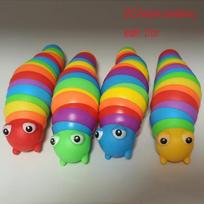 Stress Reliever Fidget Toy Kids Adults Funny Buckle Slug Dolphin Shark Anxiety Anti Stress Squishy Toy Colorful Slug Lobstertoy blue