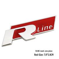 Volkswagen R-Line Metalinės grotelių lipdukas - Suderinamas su VW Rline modeliu