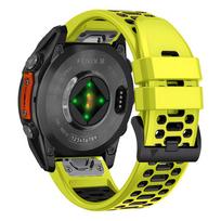 Kvėpuojantis sportinis silikoninis dirželis, skirtas Garmin Fenix E 8 47mm 51mm 7 7X, apyrankė, skirta Garmin Enduro 3 QuickFit 26mm 22mm laikrodžio dirželis QuickFit 26mm yellow