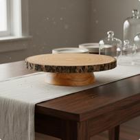 Rotating Cake Stand 360Degree Rotation Turntable Sturdy Base Round Serving Tray for gray