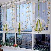 1 vnt. pakeliamas suvyniojamas Romos užuolaidos ekranas, išsiuvinėtas sąžiningas drugelio uždanga, romantinė namų užsklanda 1PC W80cm X H100cm white