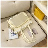 New Anime Dot Ita Shoulder Bag Two-dimensional Crossbody Bag Cute Girl Transparent Bag Otaku DIY Comic Display Messenger Bag 30x26x9cm geltona