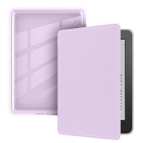 Atsparus dėvėjimuisi e-skaityklės dėklas folio Funda, skirtas Kindle Paperwhite 2024 (12 gen) 7 colių Colorsoft šviesiai violetinė spalva
