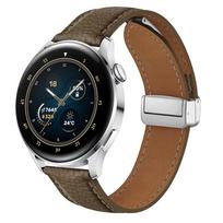 LUJING odinis dirželis, skirtas Samsung Watch 4/5/6 40mm 44mm 5 Pro 45mm magnetinė sagtis, skirta Galaxy Watch 6/4 Classic 43mm/47MM 42mm/46mm apyrankė Galaxy Watch 4 40 44 black