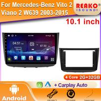 Mercedes-Benz Vito 2 Viano 2 W639 2003 - 2015 Android Auto Radijas Automobilinis Multimedijos Stereo Carplay Navi Automobilinė Kamera Ekranas 4 core 2GB+32GB carplay orange