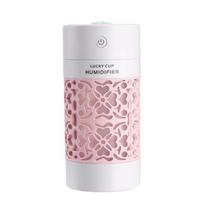 3 viename mini Lucky Cup drėkintuvas USB ultragarsinis aromatinis difuzorius eterinių aliejų difuzorius su LED šviesos USB ventiliatoriumi automobilių drėkintuvams Pink