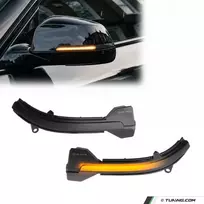 LED Dinaminiai Posūkiai į Veidrodėlius, komplektas skirtas BMW F01 / F02 LCI (12-15), tamsinti