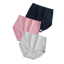 3 vnt / partija! Medvilninės apatinės moteriškos kelnaitės aukštu juosmeniu Patogios vienspalvės apatinės kelnaitės plius dydis M-3XL L pink