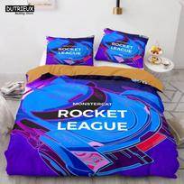 Rocket League Vienos lovos patalynės komplektas Amerika Automobilis Žaidimų Lova Patalynė Berniukai Paaugliai Dvigulė Dvigulė Queen King Dydžio Antklodės Užvalkalas Su Pagalvės Užvalkalu AU Single(140x210cm) blue