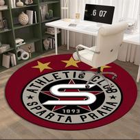 Sparta Prague Football  Round Rug for Livingroom,Bedroom, Palyroom, Chair Rug, Area rug, Circle Carpet, Large Size Fan Christmas gift 100cmx100cm