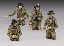 Royal Model WWII German Tank Crew Set Resin Kit RM1106 1/48 (4 Figures) black