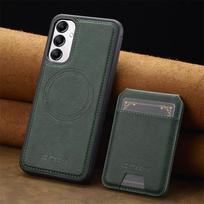 2 In 1 Magsafe Leather Phone Case For Samsung Galaxy A56 A36 A16 A15 A14 A34 A35 A55 A54 A53 A52 A17 Magnetic Card Holder Cover A17 5G black