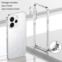 Aliuminio lydinio metalinis rėmelis buferis OPPO K15 Pro+ Reno 14 15 Pro, apsauginis dangtelis kameros objektyvui, šilumos išsklaidymas, atsparus smūgiams aluminum&OPPO Reno14 sidabras