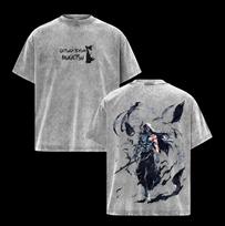 2025 Japanese BLEACH Anime Ichigo Kurosaki Graphic T-shirt Washed Oversized T Shirt Men Women Clothing Polyester Short Sleeve Tees 2XL gray