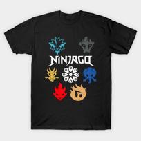 Asian Size Cotton Unisex Tshirt Print T-shirt Ninjago Lego T-shirt No-Cut Print Regular Fit 5XL (101-110kg) juoda