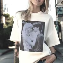 1986 Horror Movie Twin Peaks Tops Blue Velvet David Lynch Tee Casual Loose Streetwear Vintage Y2k T Shirts Unisex S gray