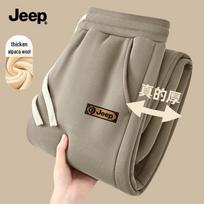 JEEP Men's Thickened Lamb Wool Fleece Lined Sweatpants M kupranugaris