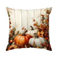 Rudens Moliūgų Pagalvės Užvalkalas Spausdintas Poliesteris 45X45Cm Dekoratyvinis Sofos Pagalvės Užvalkalas Namų Dekoras Short plush 18*18(CM)-1Pcs