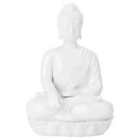 1Pcs Classic Buddha Statue Ornament Premium White Porcelain Handcrafted Ceramic Decor for Indoor Room Shelf Feng China Mainland white