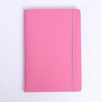 Custom A5 Notebook with Logo, Premium Binding Strap, Diary, and Planner A6: 9.5*14.2 cm rožinė raudona spalva