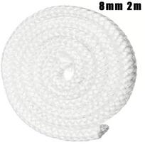 2m Fiberglass Fire Rope Insulation Fireproof Sealing Strip  for Wood or Pellet Fireplaces 8mm*2m white