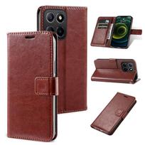 Wallet Flip Leather Phone Case For Honor X8 X8A X8B X8C X7C X7D X6 X6S X6A X6C X6B X5B Plus Leather Magnetic Flip Cover Bag Honor X6 black