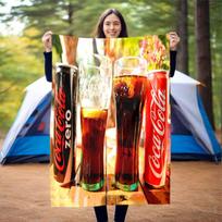 Christmas gift Halloween themed cola beverage Coca Cola blanket soft home furnishing nap decoration four seasons warm Sherpa blanket U19 80cm x 120cm