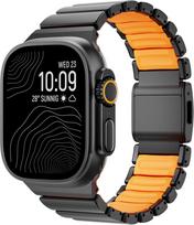 Titanium Fluoroelastomer Rubber Band for Apple Watch Ultra 3 2 49mm Series 11 10 46mm Strap for Iwatch 9 8 7 6 5 SE 3 44mm 45mm 44mm 45mm 46mm 49mm&L(175mm) white