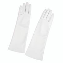 1 pora itin ilgų PU odos pirštinių 30/40 cm scenos pasirodymų pirštinės vairavimo pirštinės moterims 30cm balta