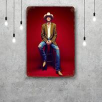 alan jackson Dekoracija Vintažiniai Metaliniai Ženklai Skardos Ženklai Kapitono Plakatas Dekoracija Barui Pub'ui Klubui Vyriškas Urvas Sienų Dekoracija 20x30cm（7.8x11.8inch）
