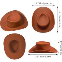Cowboys Shot Glass Plastic Mini Western Cowgirl Hats and Boot Glasses Singles Party Bridegroom Bridal Shower Wedding Decorations 12pcs brown