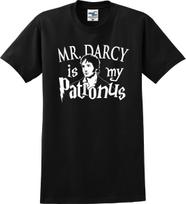 Mr. Darcy is My Patronus Pride and Prejudice Parody Unisex T-Shirt (S-5X) XL black