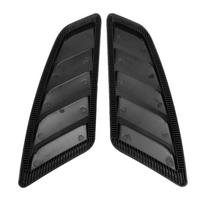 2Pcs Car Auto Modification Hood Bonnet Vent Cover Fit for Ford Mustang 2015-2017 black