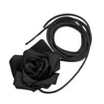 Satin Rose Flower Belt Adjustable Waistband Choker Necklace Waist Jewelry for Women Wedding Party Formal Event juoda