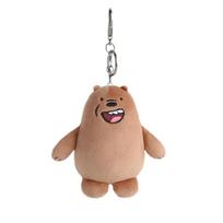 Mes pliušiniai raktų pakabukai Lapiukas, Ledinis lokys ir Panda! Grizzly Bear brown