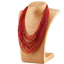 Ethnic Bohemian Vintage Exaggeration Multilevel Choker Necklace Beads Pendant Women Jewelry Gifts KTY beige
