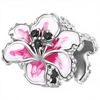 Charms Do Pandora Zawieszka Charms Różowa Orchidea pink