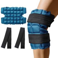 Reusable Self-Absorbing Water Knee Ice Pack Wrap for Injuries - Hot And Cold Compress Heated Sports Knee Pads for Recovery blue