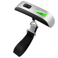 50kg/110lb Portable Digital Luggage Weight Scale LCD Display Pocket Electronic Suitcase Travel Scale Hand Luggage Scale gray