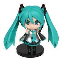 Cute Anime Hatsune Miku Figure Mini Girl Character Ornaments Kawaii Pink Green Hatsune Home desk Decor Adult Toys Birthday Gifts blue