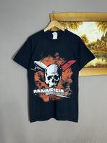 Rare Vintage 2004 Rammstein Tour Graphic Skull T-shirt Black Size M Unisex T-Shirt M brown