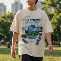 Frutiger Metro T-shirt Y2K Graphic Tee Frutiger Aero Mcbling 2026 Summer New Men Women Fashion Y2K Cotton T-shirt Street Wear 110 gray
