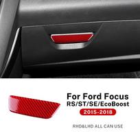 Carbon Fiber Glove Box Panel Trim Sticker for Ford Focus SE RS ST Ecoboost 2015-2018 Interior Accessories Red Carbon juoda