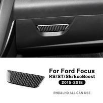 Carbon Fiber Glove Box Panel Trim Sticker for Ford Focus SE RS ST Ecoboost 2015-2018 Interior Accessories Black Carbon juoda