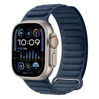 Dirželiai Apple Watch apyrankei Ultra 2 3 49mm 44mm 40mm 46 45mm FineWoven Magnetinis kilpa correa apyrankė iWatch Series 9 8 SE 11 10 42 44 45 49 S10-46mm gray