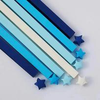 Cartoon 540Pcs Lucky Star Decoration Paper Vibrant Multi-Colored Paper Stars Origami Diy Arts Origami Paper Strips Fold Hand Crafts Toys blue