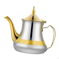 Stainless Steel Teapot Coffee Pot Multifunctional with Lid Beverage Jug Infuser Tea Kettle for Gold Silver white