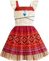 Vasarinė nauja vandenyno romantika 2 Moana Cosplay kutais paplūdimio suknelė mergaitėms madinga miela pasirodymo suknelė 120 beige