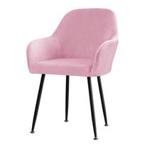 Velvet Stretch kėdės užvalkalai Elastingi vienspalviai valgomojo kėdžių užvalkalai Namų dekoravimui Plaunami aukšto porankio biuro sėdynių užvalkalai 1 Piece rožinė